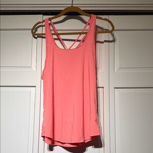 KIAVA Coral Pink Strappy Back Tank Top